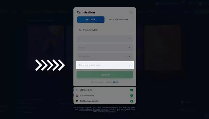 1win promo code sign up